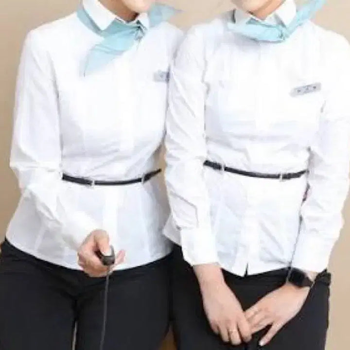 [BUNJANG] Korean Air Ground Staff Uniform Scarf &amp; Hairpin Set / 대한항공 지상직 유니폼 스카프, 머리핀