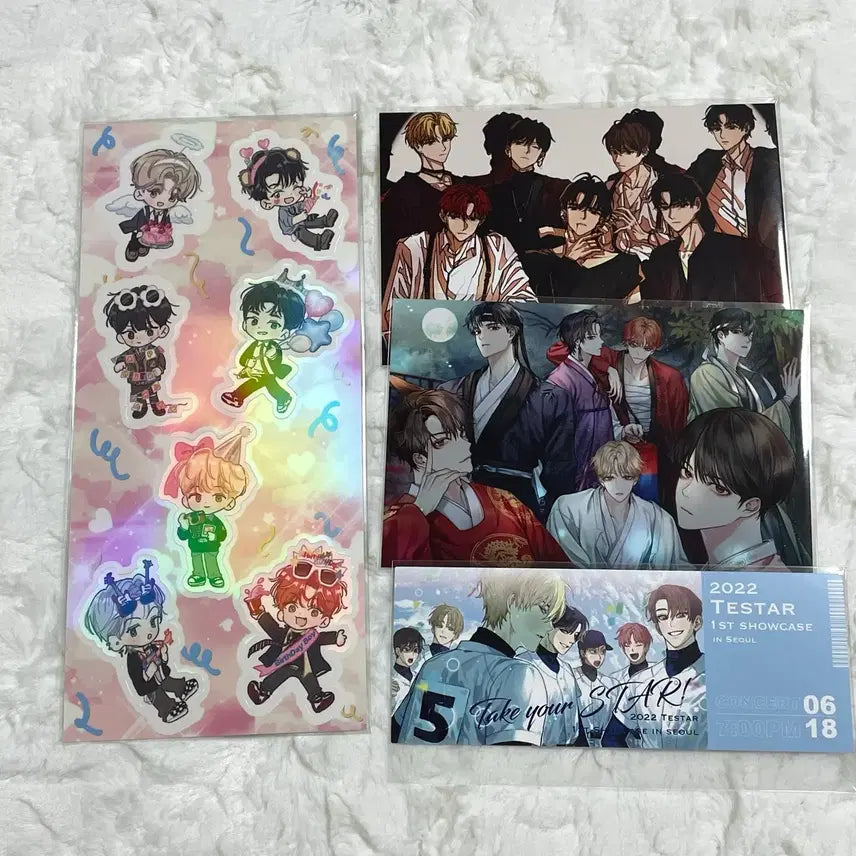 [BUNJANG] Demon Line Stickers Postcards Bundle Set / 데못죽 스티커 엽서