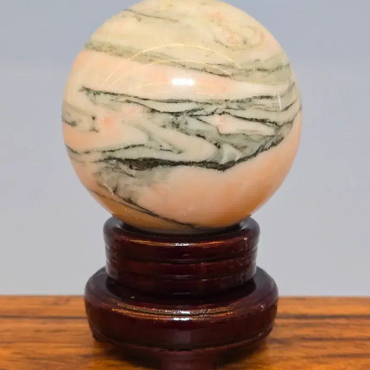 [BUNJANG] Unique Mineral Sphere Stone / 26080410 새 문양이 독특한 좋은 기운을 주는 광물 구가공석 수석 팝니다