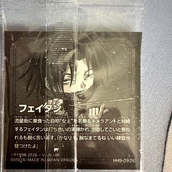 [BUNJANG] Hunter x Hunter WeHoo! Chrollo Lucilfer Sticker / 헌터헌터 웨하스 씰 페이탄 스티커
