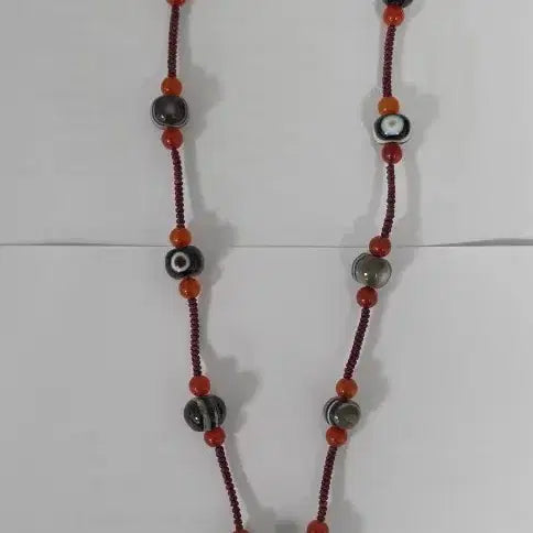 [BUNJANG] 13-Eyed Banded Agate "Heavenly Eye" Necklace / 13안 대형 천안석 마노 원석 목걸이