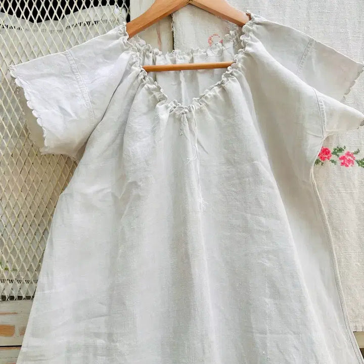 [BUNJANG] French Hemp Linen Chemise Dress / 프랑스 햄프린넨  슈미즈 드레스