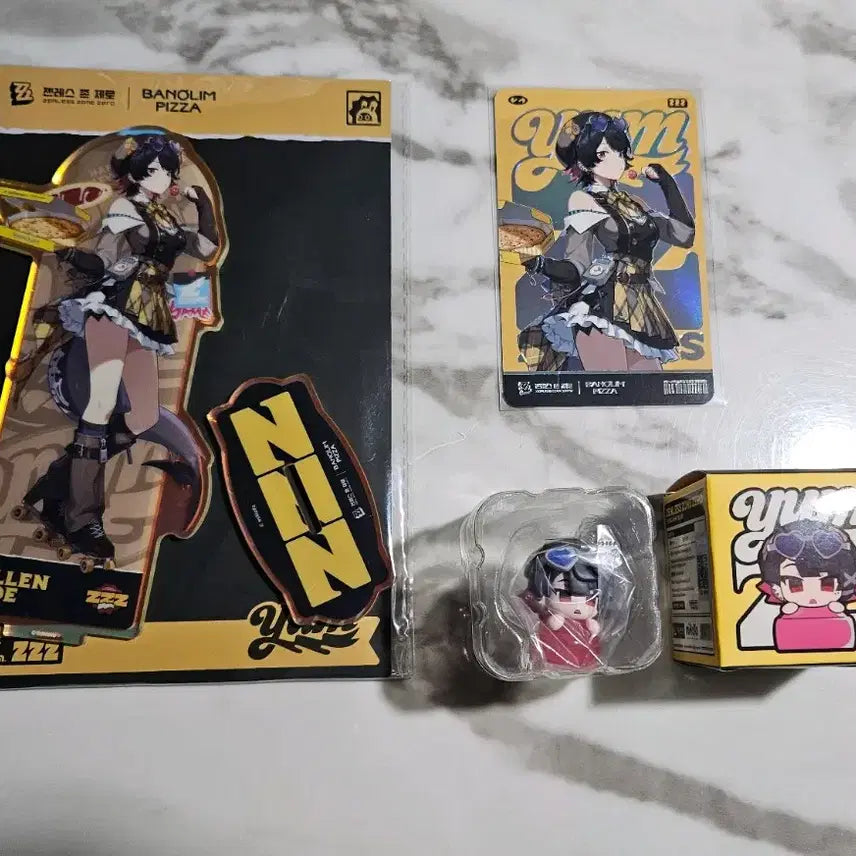 [BUNJANG] Zenless Zone Zero X Vanollim Pizza Collaboration Ellen Joe Acrylic Stand + Keycap + Redeem Card Set / ZZZ 젠레스 존제로 X 반올림피자 콜라보 엘렌 조 아크릴스탠드+키캡+ 리딤카드