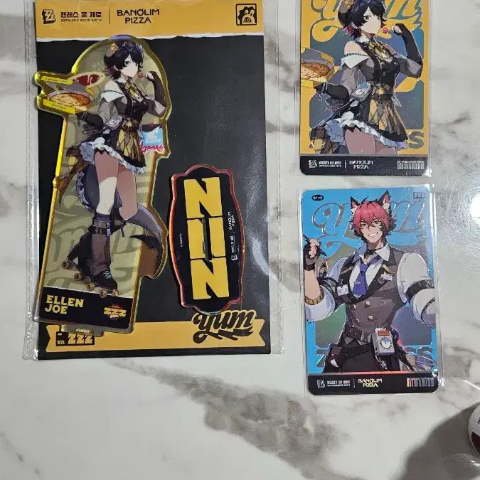 [BUNJANG] Zenless Zone Zero Ellen Joe Acrylic Stand + Manato Redeem Card / ZZZ 젠레스 존제로 X 반올림피자 콜라보 엘렌 조 아크릴스탠드 리딤카드 +마나토 리딤