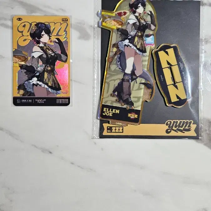 [BUNJANG] Zenless Zone Zero x Banolim Pizza Ellen Joe Acrylic Stand + Redeem Card / ZZZ 젠레스 존제로 X 반올림피자 콜라보 엘렌 조 아크릴스탠드+리딤카드