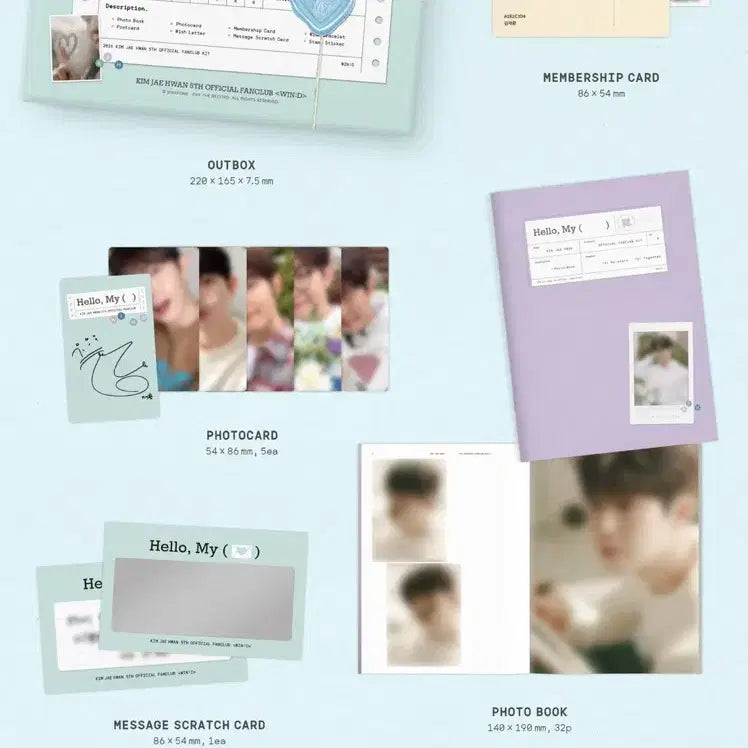 [BUNJANG] Kim Jae Hwan Official 5th Gen Wind Fanclub Kit (Membership Card Excluded) / 김재환 공식 5기 윈드 팬클럽 키트