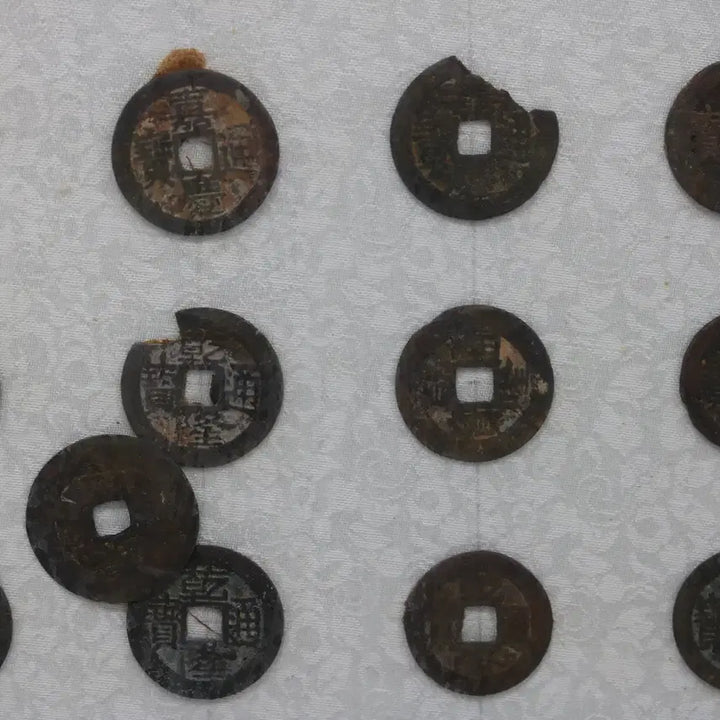 [BUNJANG] Antique Coin and Coinage Framed Artwork / [진품] 중.일 근대주화와 엽전으로 액자 표구작품