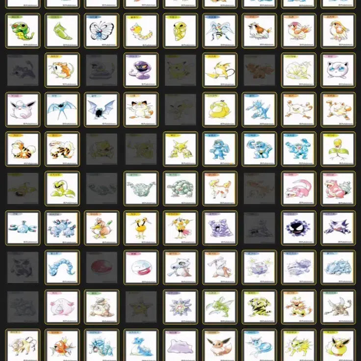[BUNJANG] Pokemon Stickers Bundle Set (82 pcs) / 아트웍 포켓몬 띠부씰 일괄판매