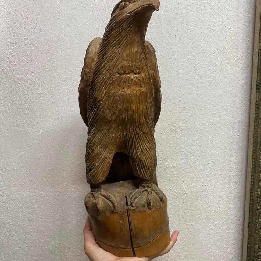 [BUNJANG] Wooden Eagle Sculpture / 원목 독수리 조각상