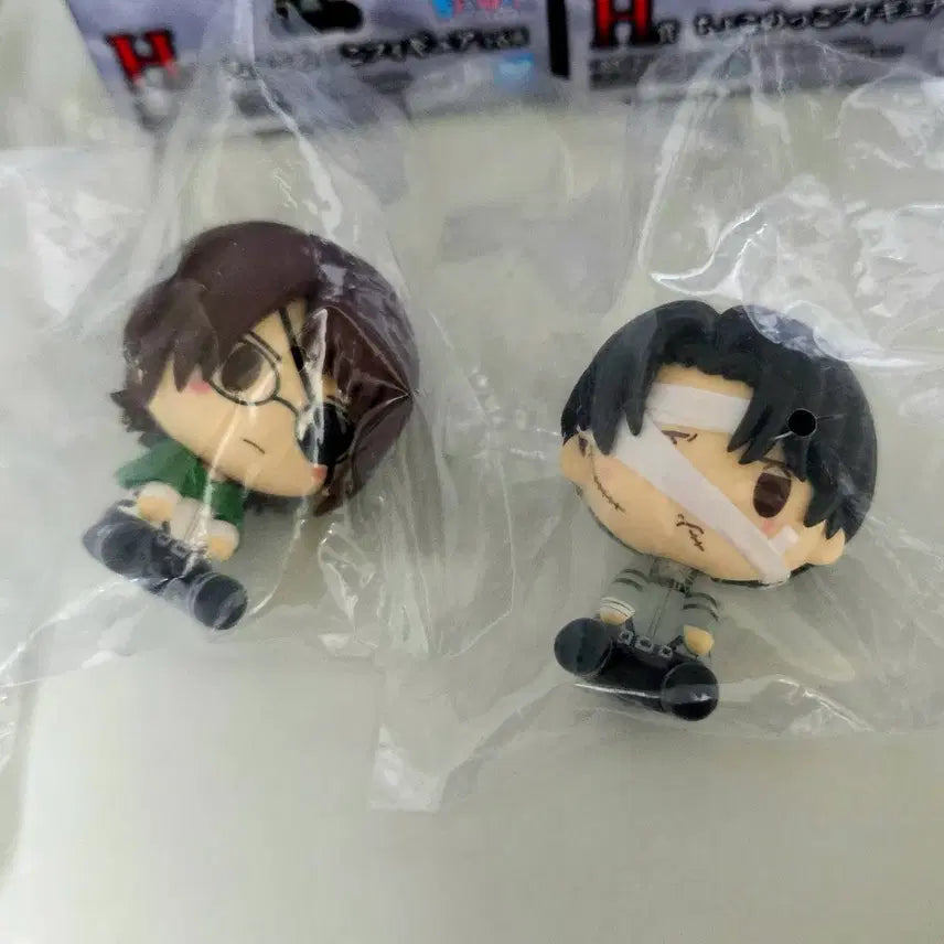 [BUNJANG] Attack on Titan Ichiban Kuji H Prize Chokonokko Figure Set (Levi &amp; Hanji) / 일괄) 진격의거인 제일복권 H상 초코노코/ 리바이 한지 피규어