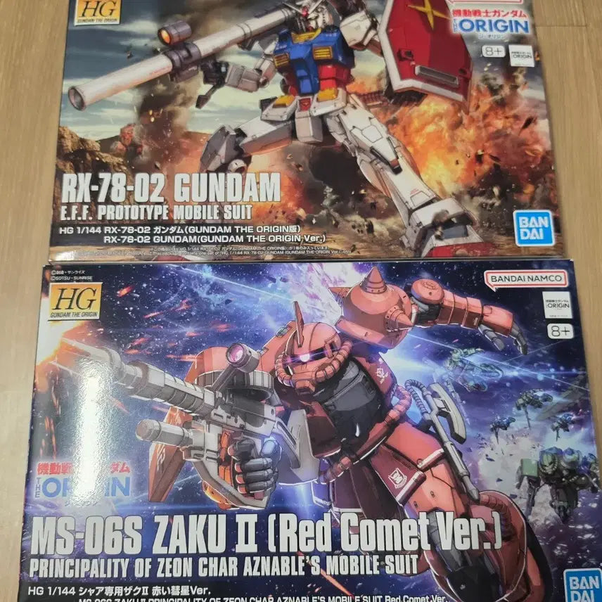 [BUNJANG] HG The Origin Gundam &amp; Zaku II "Red Comet" Decal &amp; Option Parts Set / HG) 디오리진 건담, 자쿠(붉은 혜성) 024 / 026 데칼+옵션파츠