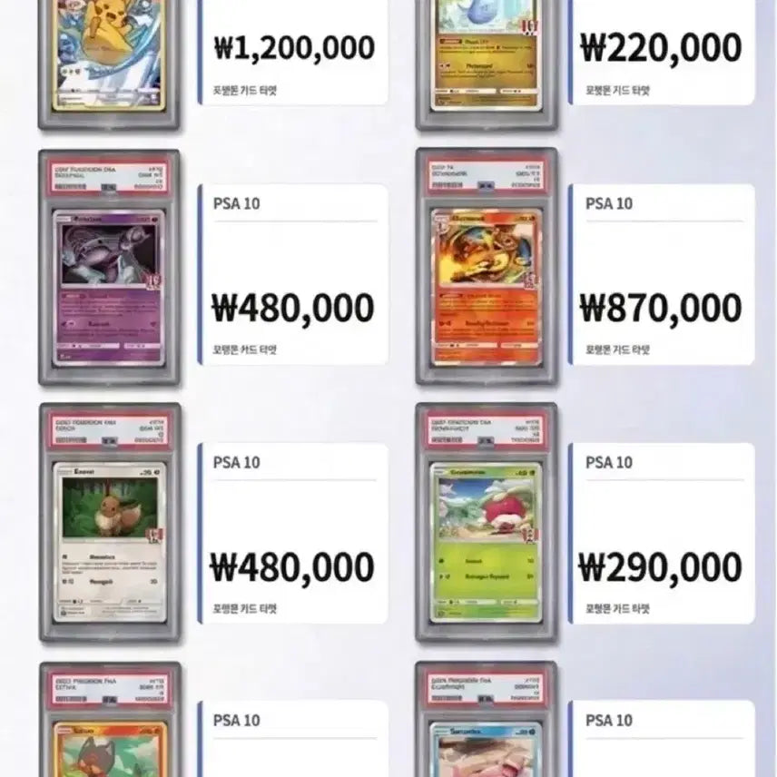 [BUNJANG] KFC Promotional Charizard, Mewtwo, Slowpoke, Eevee Card / KFC 프로모 리자몽 뮤츠 야돈 이브이