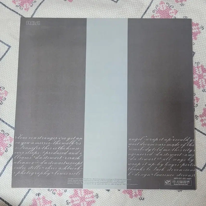 [BUNJANG] Eurythmics LP (UK Pop Duo) / 유리스믹스 엘피 (영국 팝 듀오)