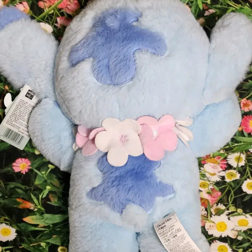 [BUNJANG] Miniso Disney Stitch Cherry Blossom Necklace Plush Doll / 미니소 디즈니 스티치 벚꽃 목걸이 봉제인형