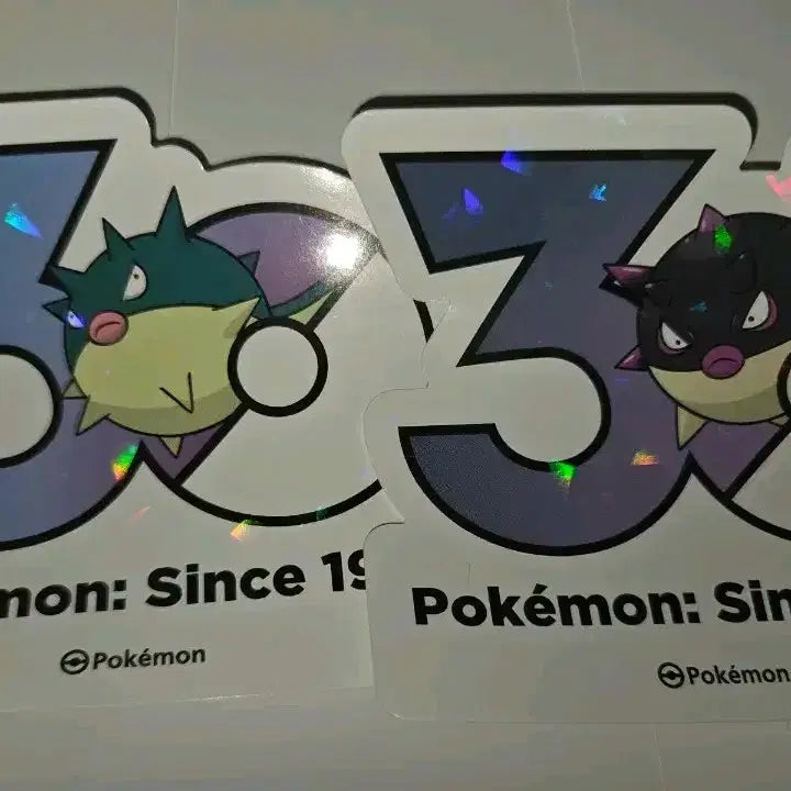[BUNJANG] Pokemon 30th Anniversary Large Logo Sticker Collection - Sneasel &amp; Hisuian Sneasel Set / 포켓몬스터 30주년 대형 로고 스티커 컬렉션 침바루&amp;히스이 침바루