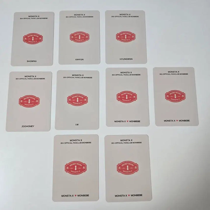 [BUNJANG] MONSTA X 8th Fanclub Kit Photocards Bundle Set / 몬스타엑스 8기팬키트 포카 9장 일괄
