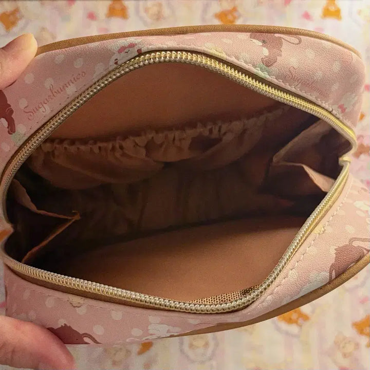 [BUNJANG] Sugar bunnies Pink Square Pouch / 슈가바니즈 사각파우치 핑크