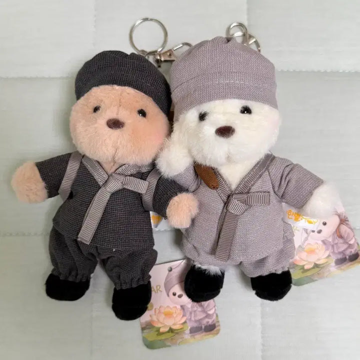 [BUNJANG] Louis Bear Monk Bear Doll Keyring Set 12cm / 동자승 루이베어 스님 곰돌이 인형키링 12cm 세트