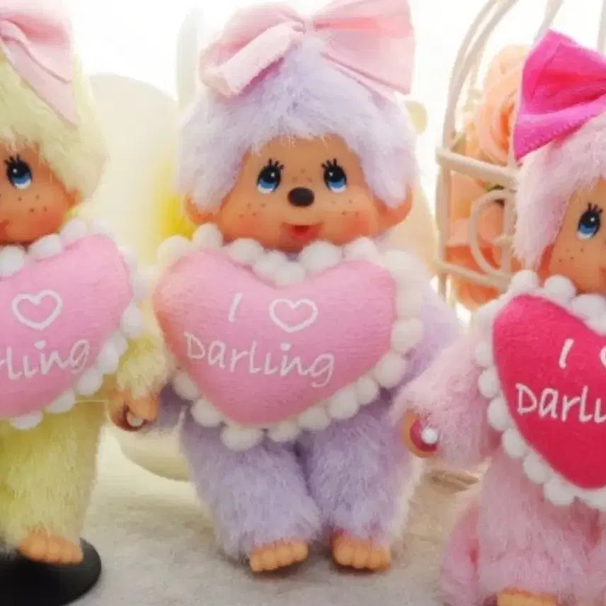 [BUNJANG] Vintage Monchhichi Macaron Pink Plush / 고전 몬치치 키링 마카롱 핑크 새상품 택ㅇ