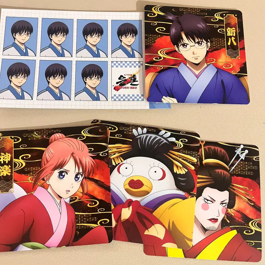 [BUNJANG] Gintama Yoshirawa Pop-up Exclusive Proof Photo Coaster Bundle (Kagura, Gintoki, Elizabeth, Kondo) / 은혼 요시와라 팝업 특전 증명사진 코스터 일괄(카구라 긴파치 엘리자베스 콘도)