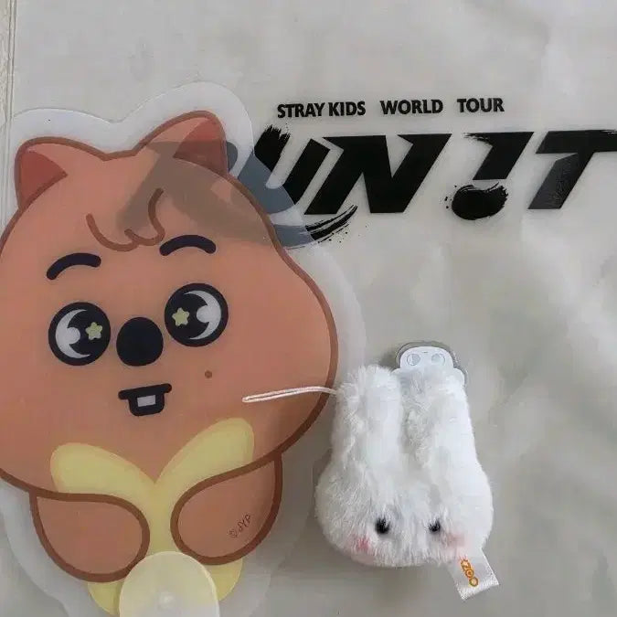 [BUNJANG] Stray Kids Stay Zone PomPom Fan Ribbit / 스트레이키즈 스키즈 스테이존 기프트 폼폼이 부채  리빗
