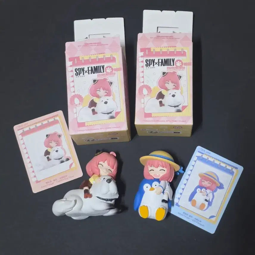 [BUNJANG] Popmart Spy x Family Anya Penguin Bond Figure Bundle Set (2 Types) / 2종 일괄) 정품 팝마트 스파이 패밀리 일상 피규어 아냐 펭귄 본드