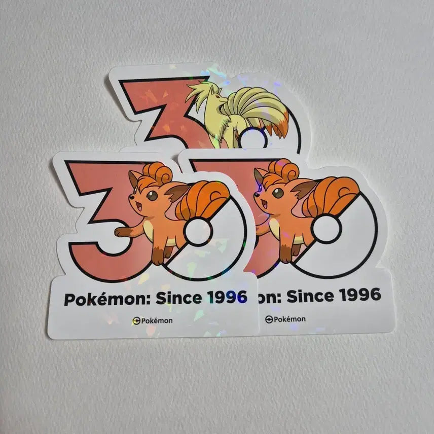 [BUNJANG] Pokemon 30th Anniversary Sticker Set (Vulpix, Ninetales) / 포켓몬 30주년 스티커 식스테일 나인테일 +a 판매