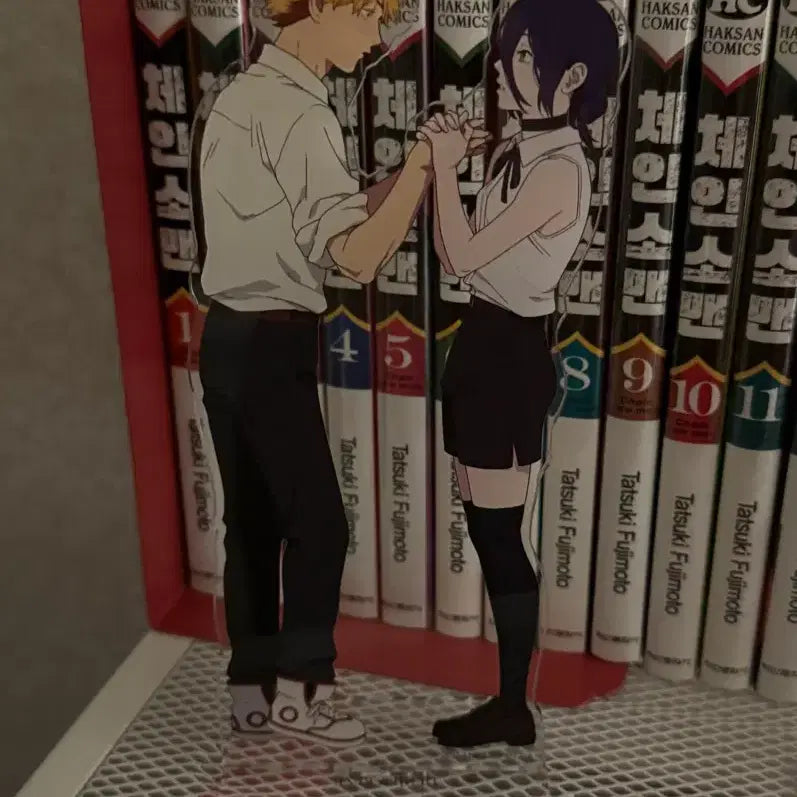 [BUNJANG] Chainsaw Man Denji &amp; Reze Acrylic Standee Baseyard / 체인소맨 레제 덴지 베이스야드 아크릴 스탠드