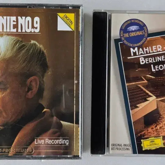 [BUNJANG] Herbert von Karajan &amp; Leonard Bernstein - Mahler Symphony No. 9 (2 CD Set) / 베를린 필 카라얀 &amp; 번스타인 - 말러 교향곡 9번 명연주 2종 CD ( DG )