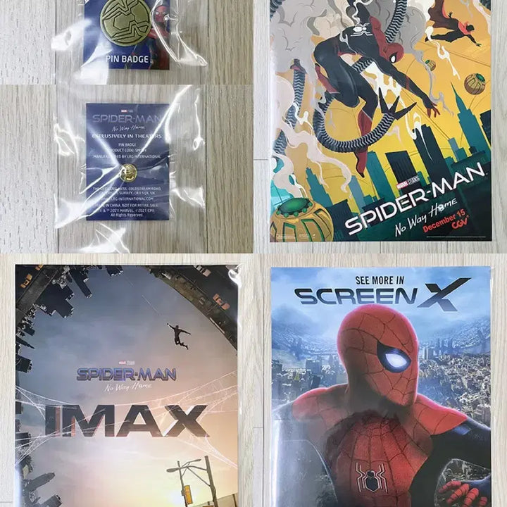 [BUNJANG] Spider-Man: No Way Home ScreenX Poster and 25 Other Merchandise Bundle Set / 스파이더맨 노웨이홈 스크린엑스 ScreenX 포스터 외 굿즈 25종 일괄