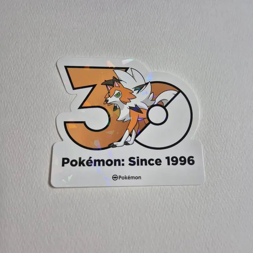 [BUNJANG] Pokemon 30th Anniversary Sticker Set featuring Lycanroc Dusk &amp; 2 Random Stickers / 포켓몬 30주년 스티커 루가루암 황혼 +a 판매