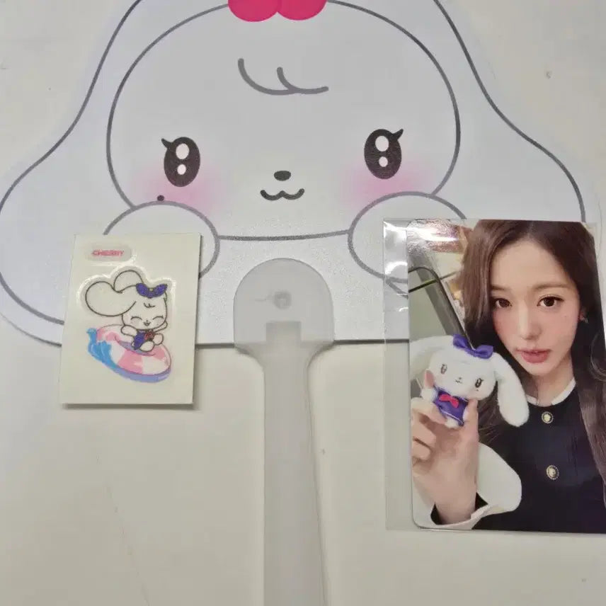 [BUNJANG] IVE Mini-ve Wonyoung Cherry Fan Photocard Bundle Set / 아이브 팝업 미니브 원영 체리 부채 띠부띠부씰 포카 세트