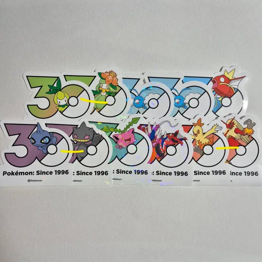 [BUNJANG] Pokemon 30th Anniversary Sticker Set / 포켓몬 30주년 스티커 0.6 세트 +a 판매