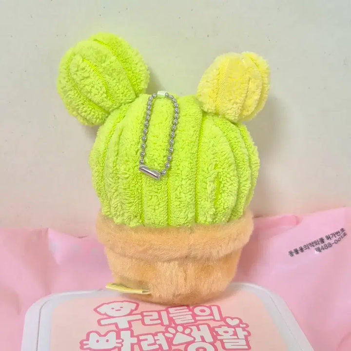 [BUNJANG] Vintage Cactus Character Mascot Plush Keychain / 고전 빈티지 선인장 캐릭터 마스코트 인형 키링