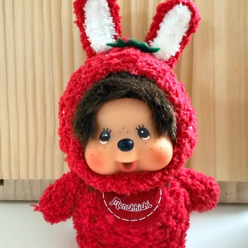 [BUNJANG] Custom Strawberry Monchhichi Doll / 커스텀 딸기 몬치치