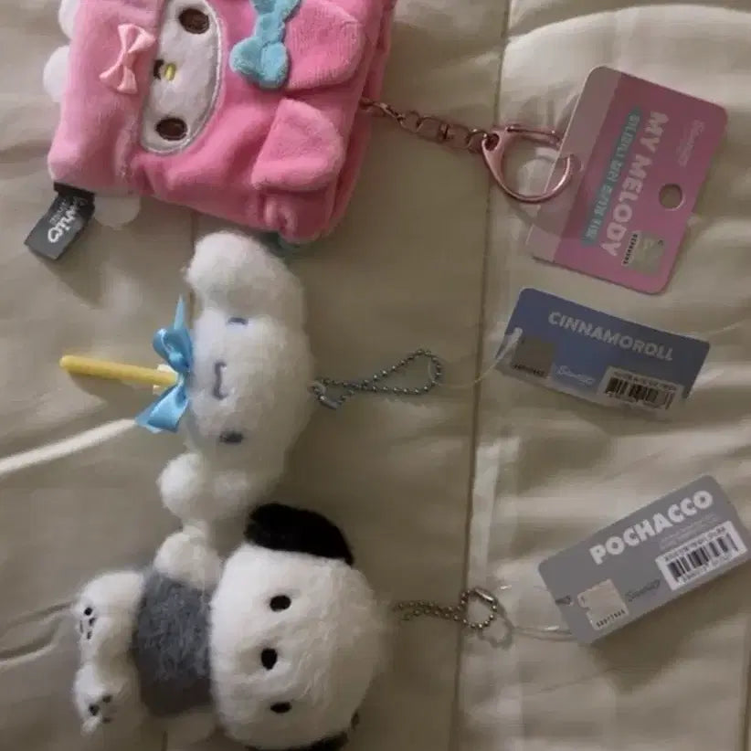 [BUNJANG] Sanrio My Melody, Cinnamoroll, Pochacco Keyring Set / 산리오 마이멜로디/시나모롤/포차코 키링 세트