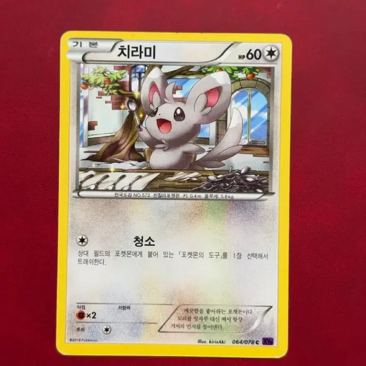 [BUNJANG] Pokemon Card Chirami Cleaning 064/078 XY / 귀여운 포켓몬 고대 카드 치라미 청소 064/078 XY