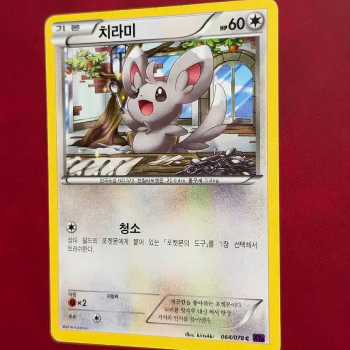 [BUNJANG] Pokemon Card Chirami Cleaning 064/078 XY / 귀여운 포켓몬 고대 카드 치라미 청소 064/078 XY