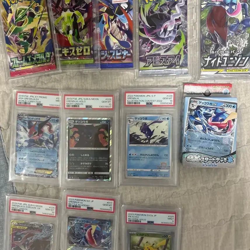 [BUNJANG] Pokemon Card Greninja PSA Graded &amp; Ancient Roar Pack Bundle / 포켓몬카드 개굴닌자 psa 일판 고대팩
