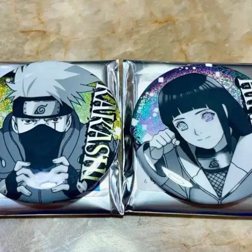 [BUNJANG] Naruto Kakashi Hinata Badge Bundle Set / 새상품 일괄) 나루토 ) 카카시 히나타 뱃지 캔뱃지