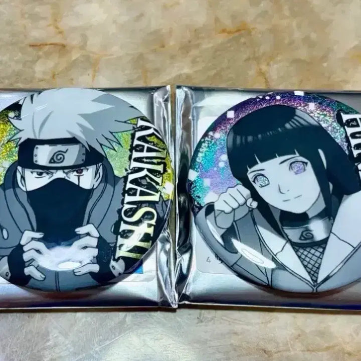 [BUNJANG] Naruto Kakashi Hinata Badge Bundle Set / 새상품 일괄) 나루토 ) 카카시 히나타 뱃지 캔뱃지