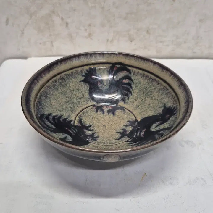 [BUNJANG] Antique Celadon Porcelain Bowl with Chicken Motif / [도자기공주골동품] 닭문양 도자기완 중국도자기 (567번)+++ 네