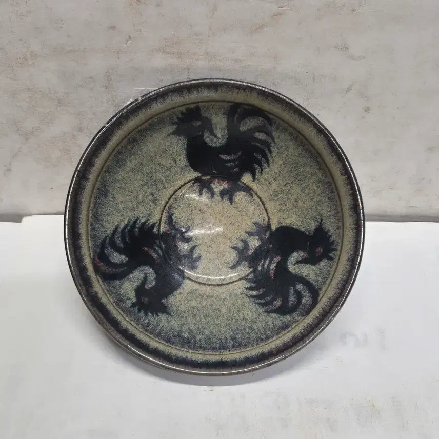 [BUNJANG] Antique Celadon Porcelain Bowl with Chicken Motif / [도자기공주골동품] 닭문양 도자기완 중국도자기 (567번)+++ 네