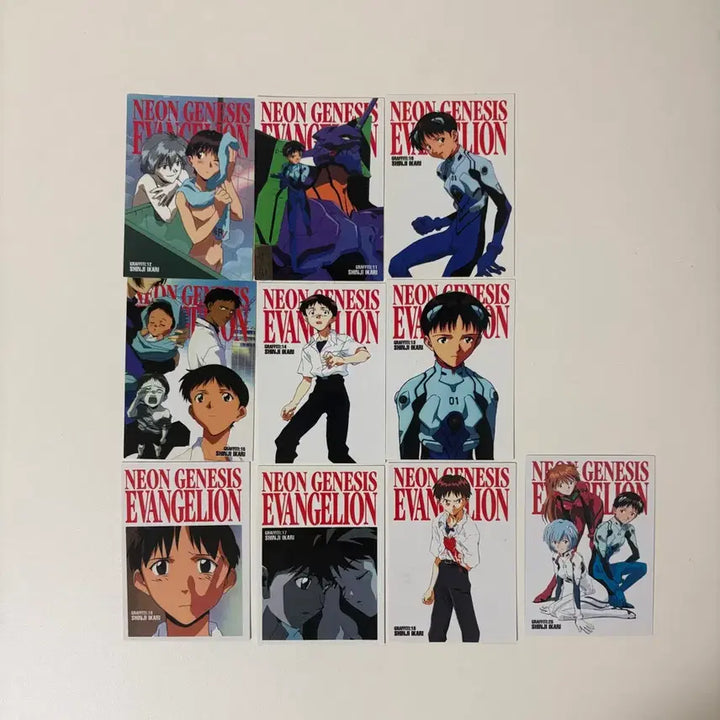 [BUNJANG] Evangelion Shinji Ikari Graffiti Complete Card Bundle Set / 에반게리온 에바 이카리 신지 고전 웨하스 포토카드 포카 컴플리트 카드 일괄