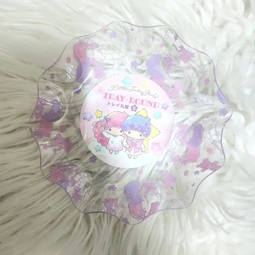 [BUNJANG] Sanrio Recl Twin Star Round Tray / [미사용] 산리오 리클 트윈스타 소품  트레이 원형 트레이