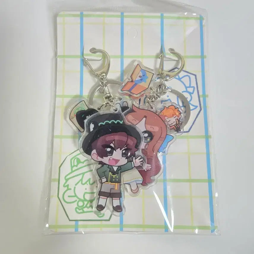 [BUNJANG] Pixelless Miss and Gentleman Acrylic Keyring / 픽셀리 아가씨와 도련님 아크릴 키링 판매