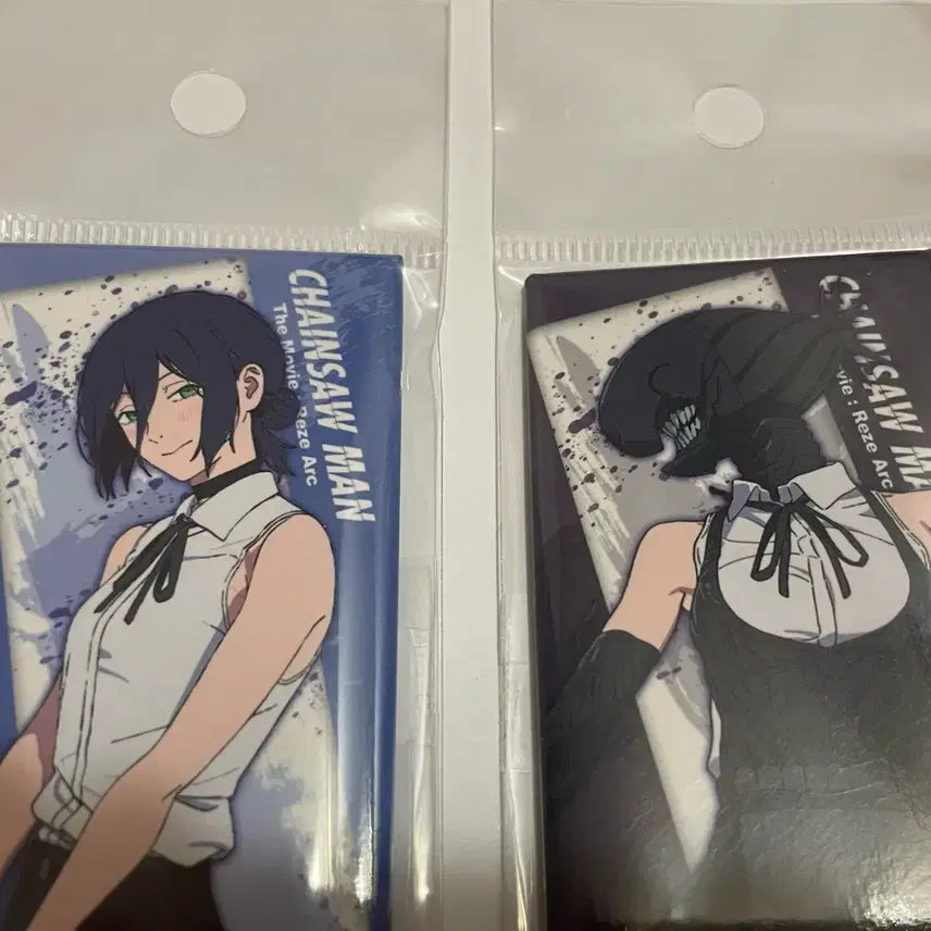 [BUNJANG] Chainsaw Man Denji &amp; Power Long Square Badge Bundle (Sealed) / 체인소맨 레제&amp;밤 롱스퀘어 뱃지 일괄 (미개봉)