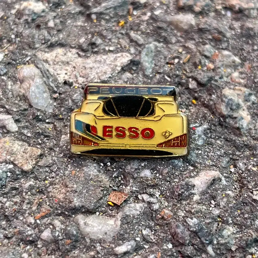 [BUNJANG] Peugeot x Esso Racing Car Vintage French Badge Pin Brooch / PEUGEOT X ESSO 에쏘 푸조 레이싱카 프랑스뱃지 빈티지뱃지 핀브로치 A254