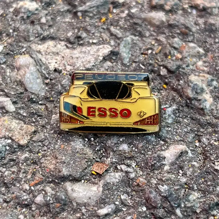 [BUNJANG] Peugeot x Esso Racing Car Vintage French Badge Pin Brooch / PEUGEOT X ESSO 에쏘 푸조 레이싱카 프랑스뱃지 빈티지뱃지 핀브로치 A254