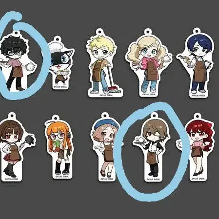 [BUNJANG] Persona 5 Collaboration Cafe Goro Akechi Joker Protagonist Acrylic Keychain / 페르소나5 콜라보 카페 아케치 고로 조커 주인공 아크릴 키링 페르소나